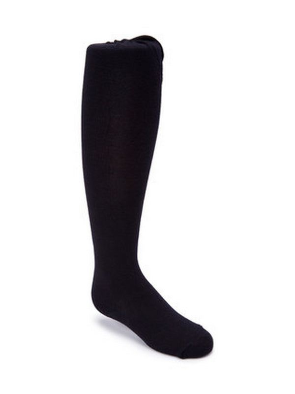 Big Girls Black Solid Color Trendy Soft Cotton Footed Tights 8-13 - SophiasStyle.com
